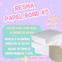RESMA PAPEL BOND A5
